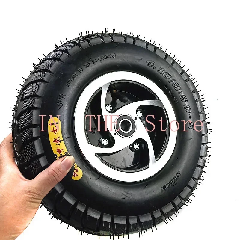 4.10/3.50-5 4.10-5 Tire Tyre and butyl inner tube 5 inch hub for mower wheel ATV QUAD Buggy Go-kart