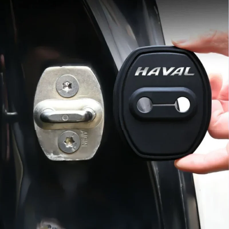 Reliable 4Pcs Anti‑Impact Door‑Latch Sound‑Deadening Protector For Haval H6 Jolion Dargo H9 SUV Interior Accessories