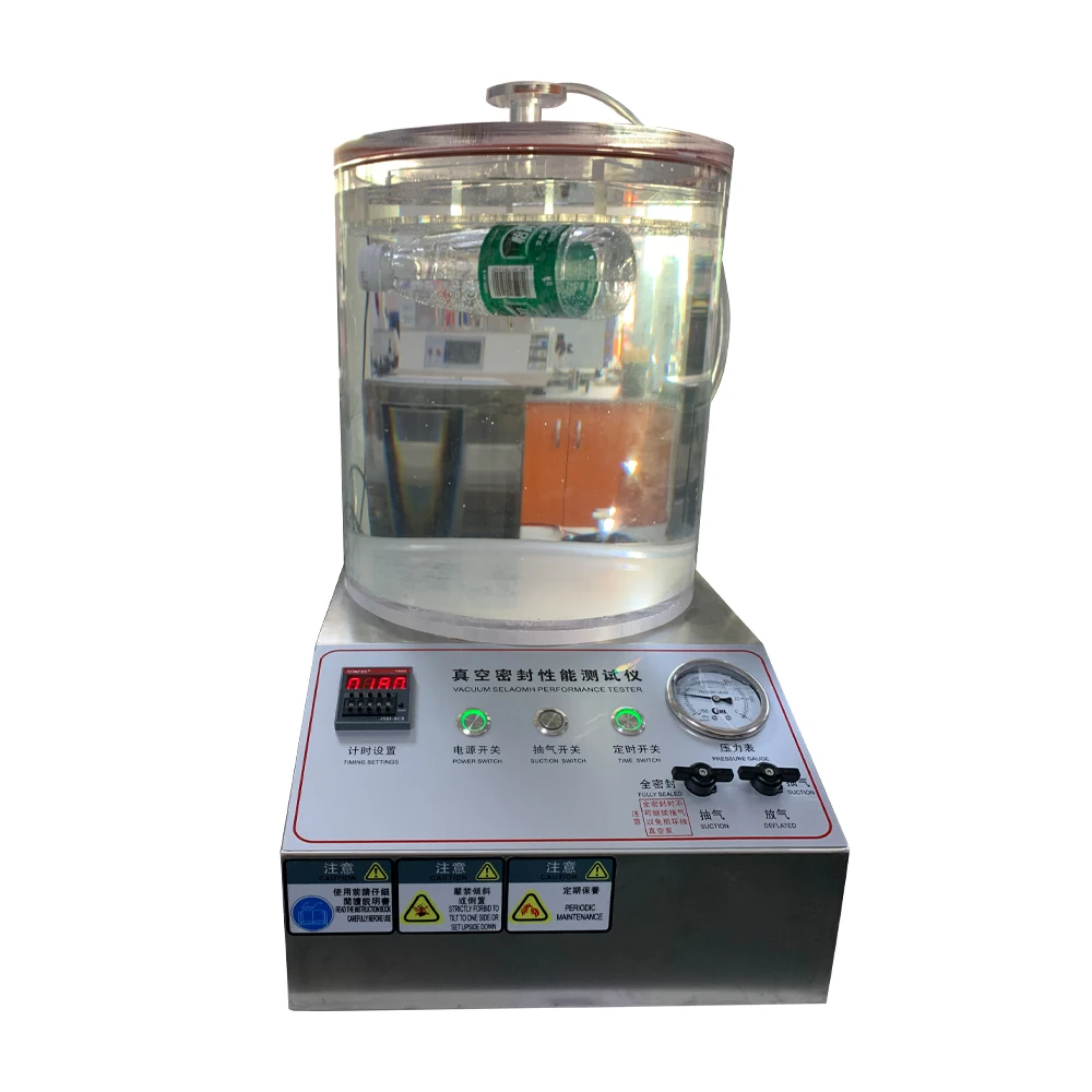 

Тестер пластиковых бутылок и вакуумной запечатывания. Тестер утечки воздуха. Машина для испытания утечек упаковки.