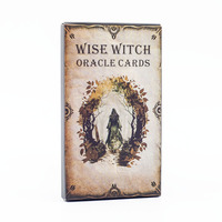 Wise Witch Oracle Cards 20Pcs English Version Fate Divination Tarot Cards FortuneTelling Card Games Party Board Game 12x7cm