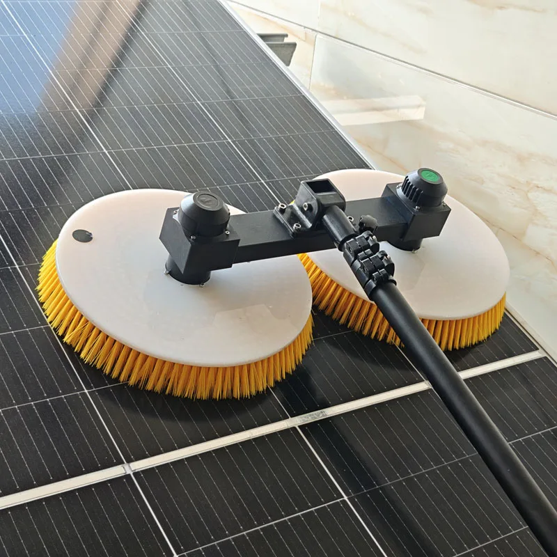 

High Quality Double Disc Solar Panel Cleaning Brush Kit New Product Photovoltaic Cleaning Brushes