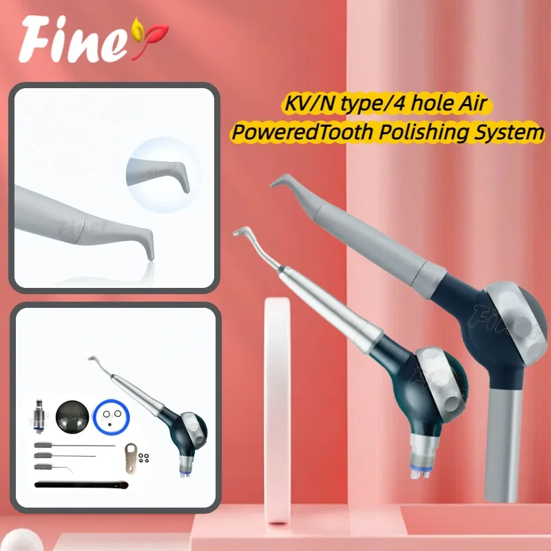 

Finer Dental Air Prophy Полировщик 4-луночный уход за полостью рта Воздушный поток Порошок Распылительная насадка Отбеливание зубов Чистка Пескоструйный пистолет