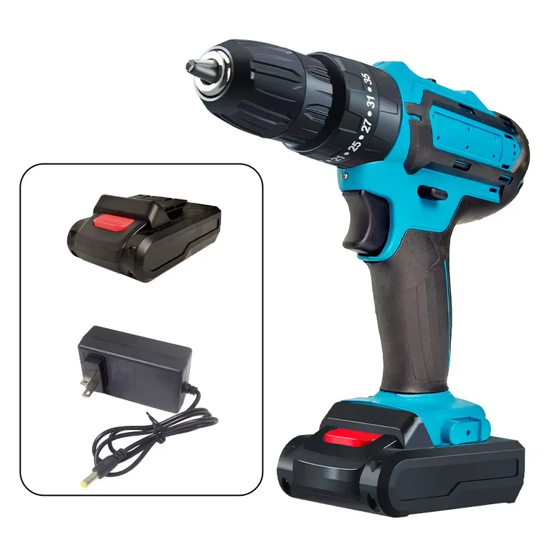 20V Cordless Brushless Electric Drill Set with 2 Batteries Fast Charger 50PCS Accessories Kit