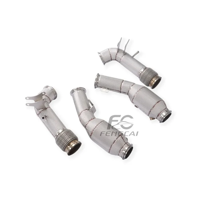 Factory Wholesale Exhaust Header Downpipe for Maserati MC20 3.0T V6 Stainless Steel Exhaust Pipes Dump Pipe with Heat Shield