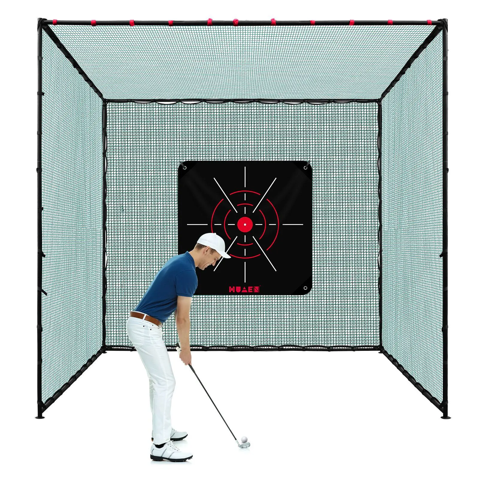 Golf practice net 3 meters large net supplies outdoor blow cage practice set