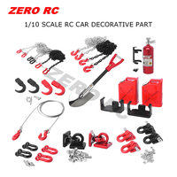 Rc 1/10 1/12 Scale Truck Accessories ROCK CRAWLER DECORATIVE PART ALLOY HITCH TOW HOOKS Fire Extinguisher Shovel Fuel Tank Chain