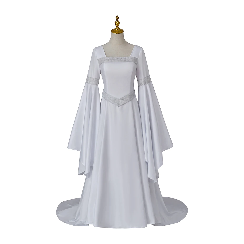 Galadriel Cosplay Costume Dress Elf Queen Outfits Halloween Carnival Suit Party Clothes For Women Role Play Ball Gown