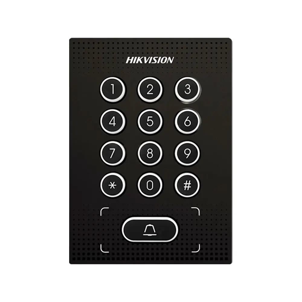 Hikvision Access Control NFC CPU Card 13.56Mhz 1000 user 12V DC Door Lock Opener Door Station Keypad with Wiegand 27/35 Doorbell