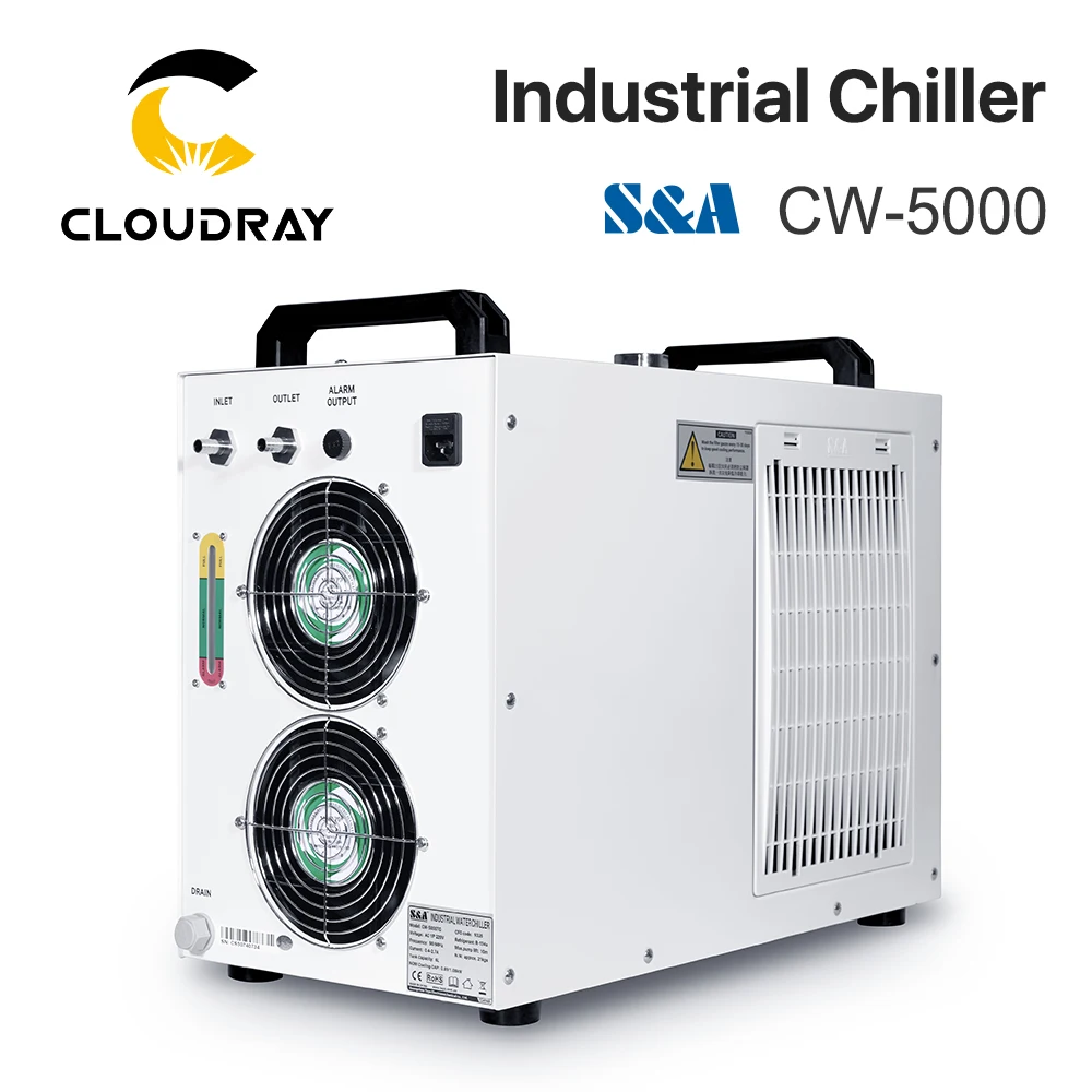 Cloudray S&A CW5000 Industry Air Water Chiller for CO2 Laser Engraving Cutting Machine Cooling 80W 100W Laser Tube