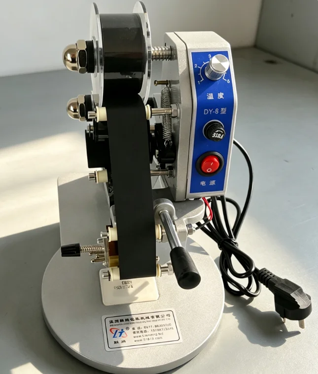 Manual Date Coding Machine DY-8 Direct Heating Steel Stamp Ribbon Printer Imitates Spray Unidirectional