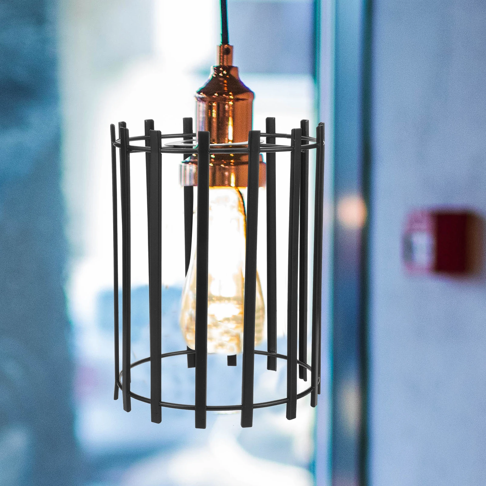

Geometric Lampshades For Ceiling Lights Chandelier Cover Black Iron Wire Hanging Hollow Out Decorative Light Cover