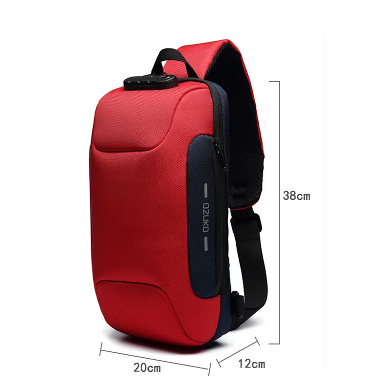 Ozuko Multifunctionele Crossbody Tas Voor Mannen Anti-Diefstal Schoudertas Mannelijke Waterdichte Korte Trip Borsttas Schouder Nieuw