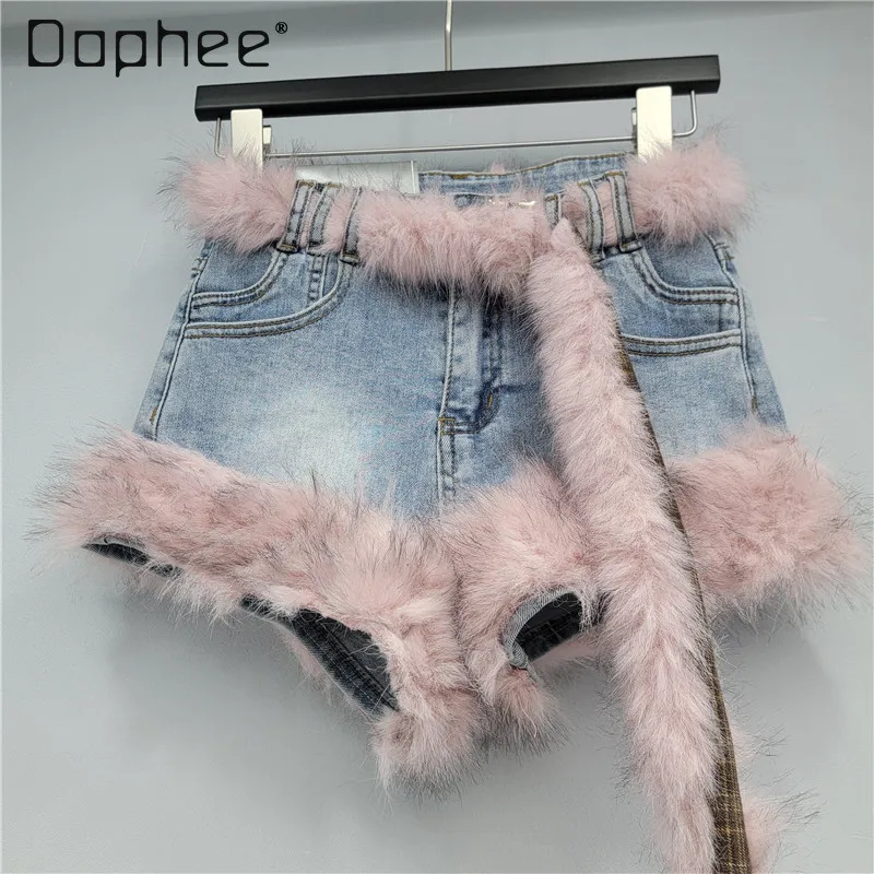 خريف شتاء جديد حار فتاة نمط الرجعية تصميم تحسس الدنيم منخفضة الخصر التخسيس موضة تنوعا السراويل المتوترة للنساء #1