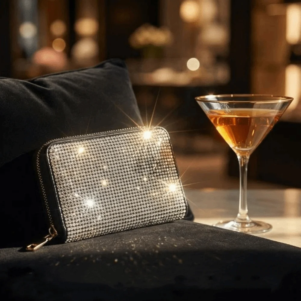 carteira-de-cartoes-feminina-luxuosa-e-portatil-com-brilho-a-prova-d'Agua-e-a-prova-de-poeira-porta-cartoes-com-cristais-brilhantes