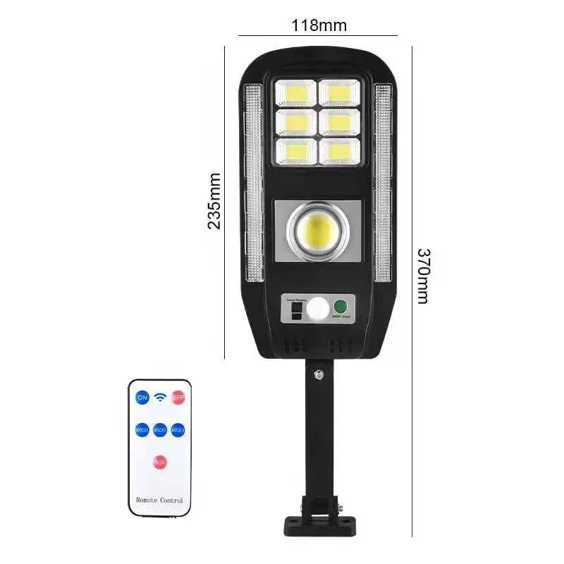 2024 nowa Cob na zewnątrz słoneczna lampa uliczna ostrzegawcza czujnik na podczerwień lampa do domowego oświetlenia ściennego lampa uliczna ogrodu