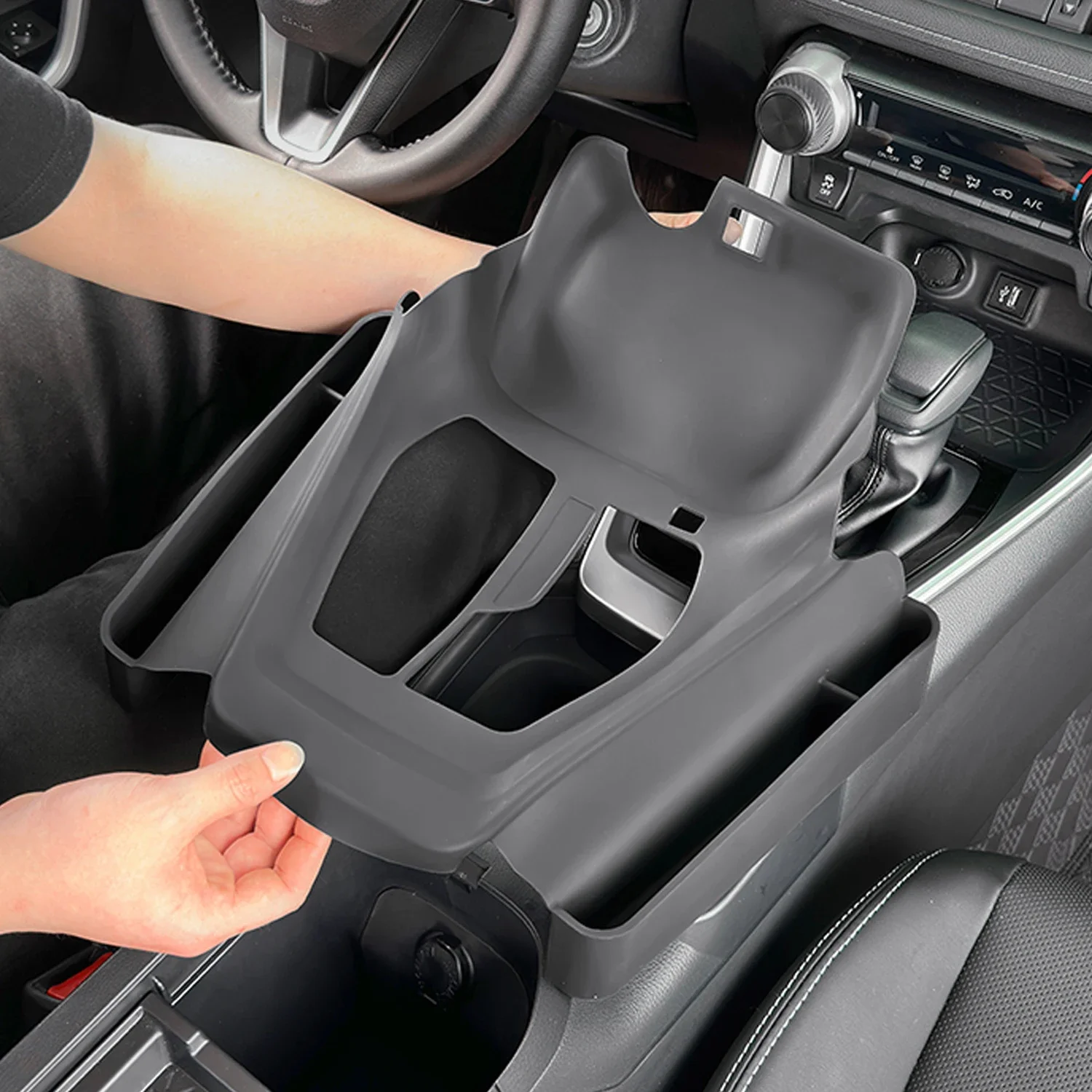 

Only Fit LHD! For Toyota RAV4 2019 2020 2021 2022 2023 2024 2025 Black Silicone Interior Central Console Gear Shift Panel Trim