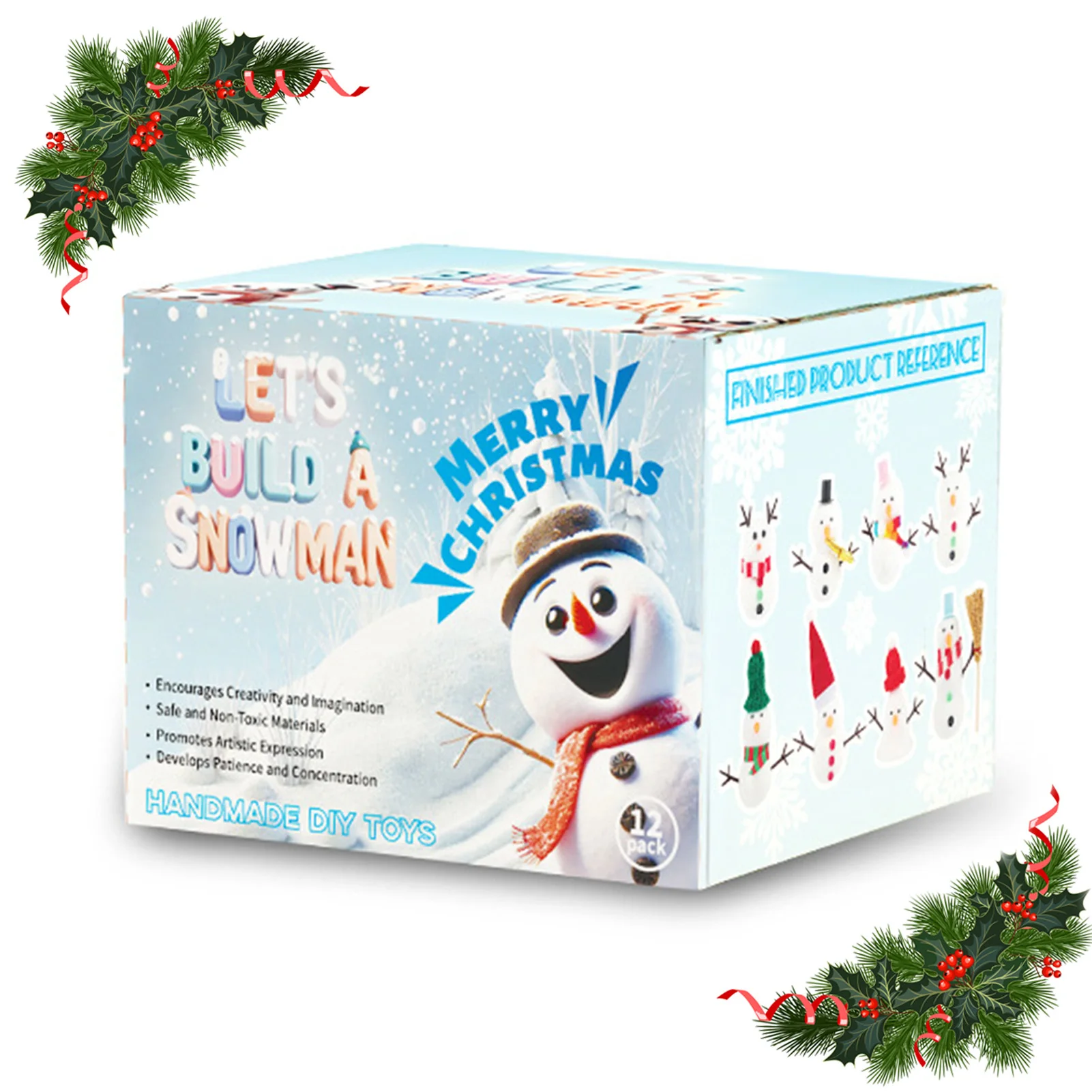 Kerst DIY Bouwen Sneeuwpop Kit Bouwen Sneeuwpop Kerstsok Kleinigheidjes voor Kerstfeest Gunst