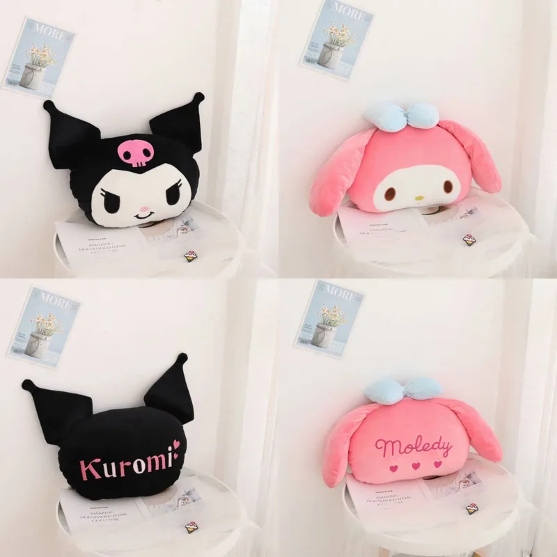 Sanrio Cartoon Kuromi Melody Cute Hand Warmer Pillow Cushion Soft Cushion Indoor Room Car Sleep Pillow Backrest Cushion