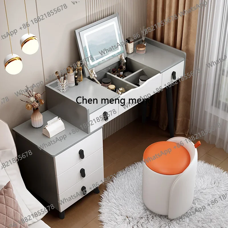 D5556  Luxury Modern Dressing Table Princess Reasonable Price White Minimalist Dressing Table Toiletries Storage Cabeceros