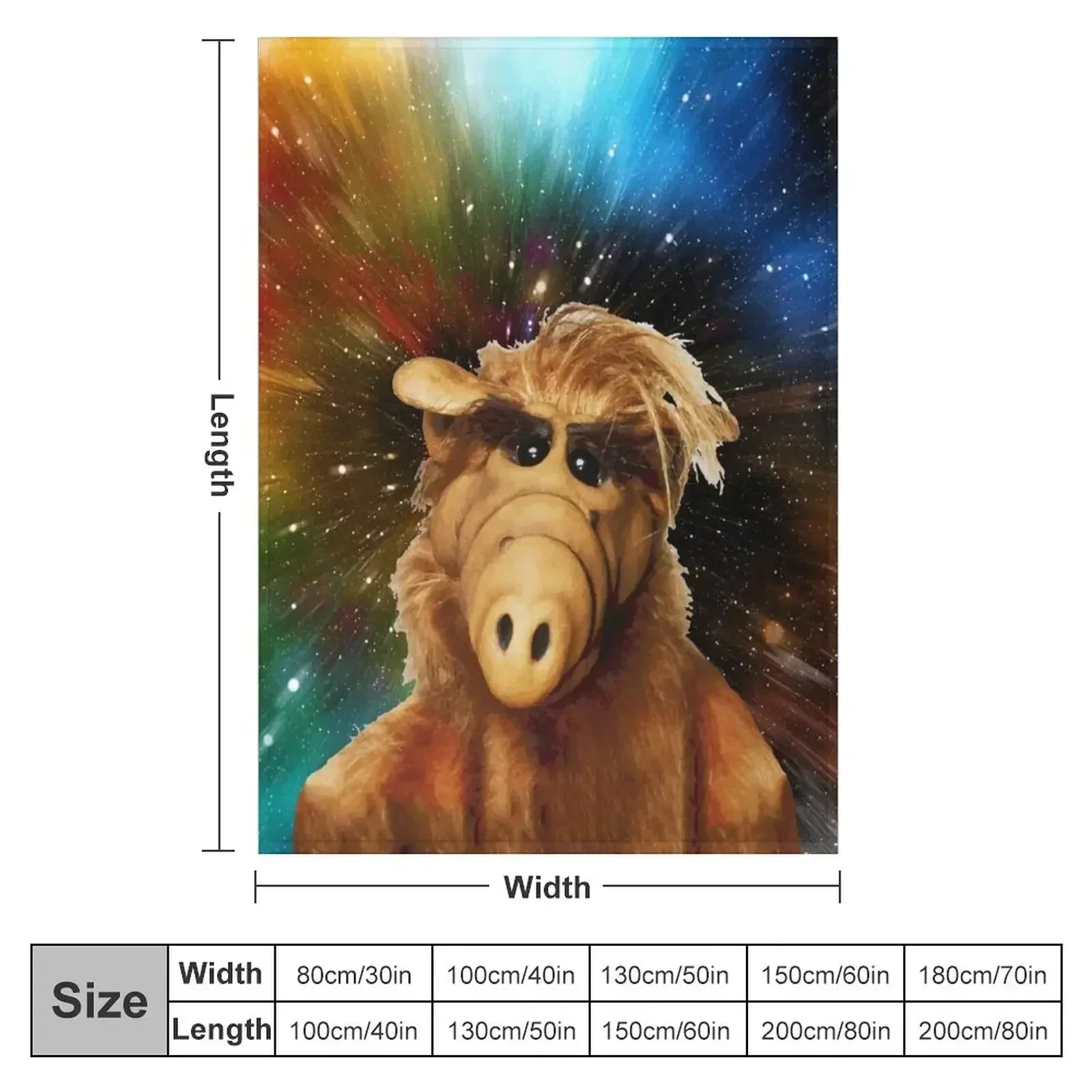 Alien Life Form in galaxy Throw Blanket Moving Hairys Luxury St Decoratives Blankets