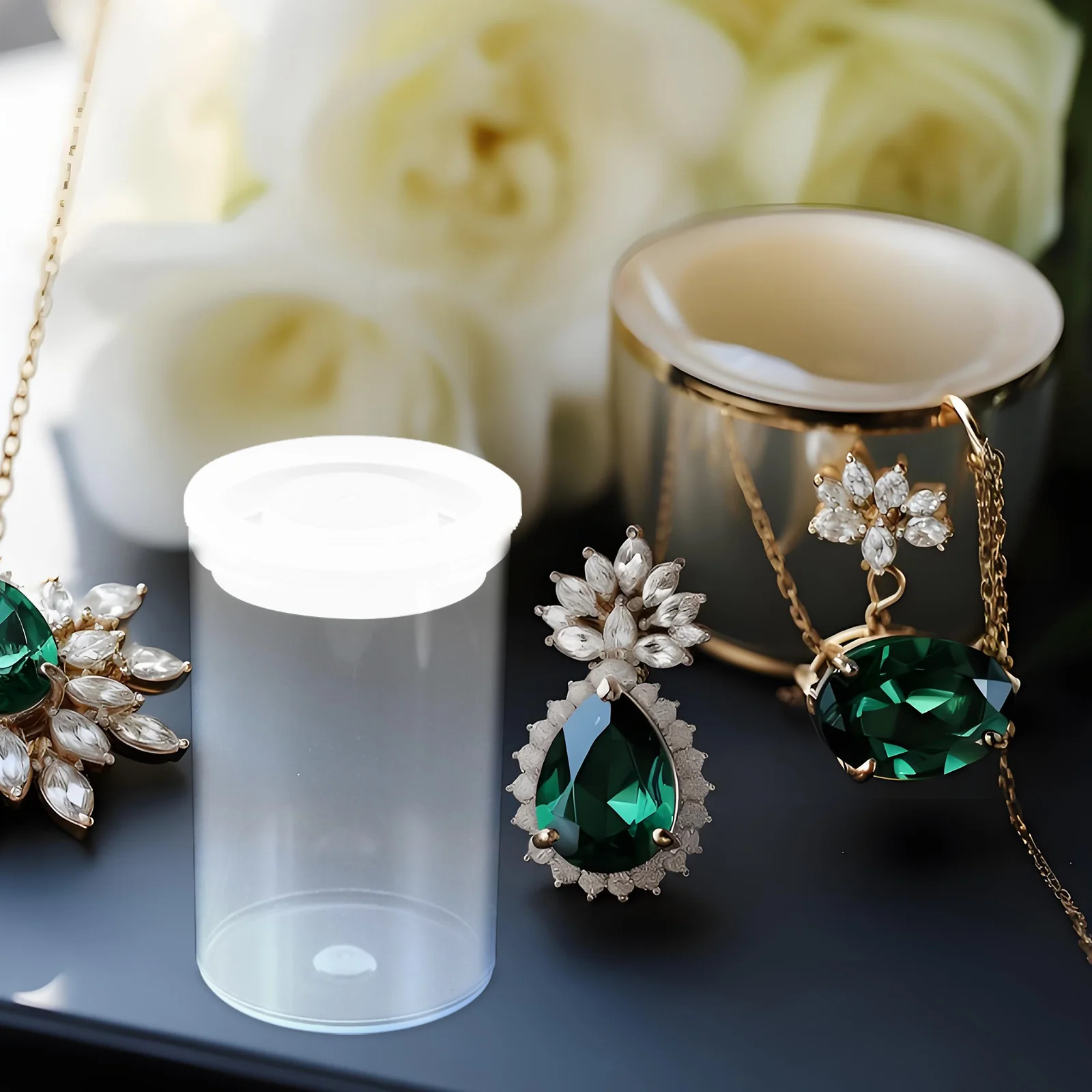 

100pcs Transparent Storage Bottles Clear Small Plastic Containers With Lids For Travel Toiletries Medicine Spice Organizers Lab