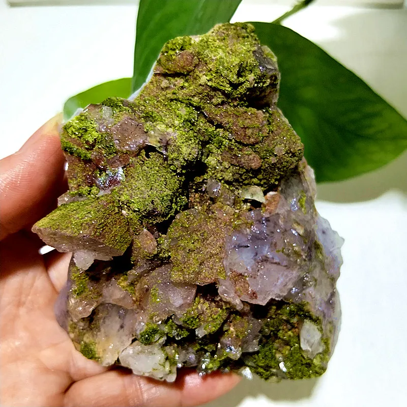 الأحجار الطبيعية سوبر سبعة حديقة إيبيدوت بلورات المعدنية التأمل السحر الروحي شفاء شقرا غرفة الديكور