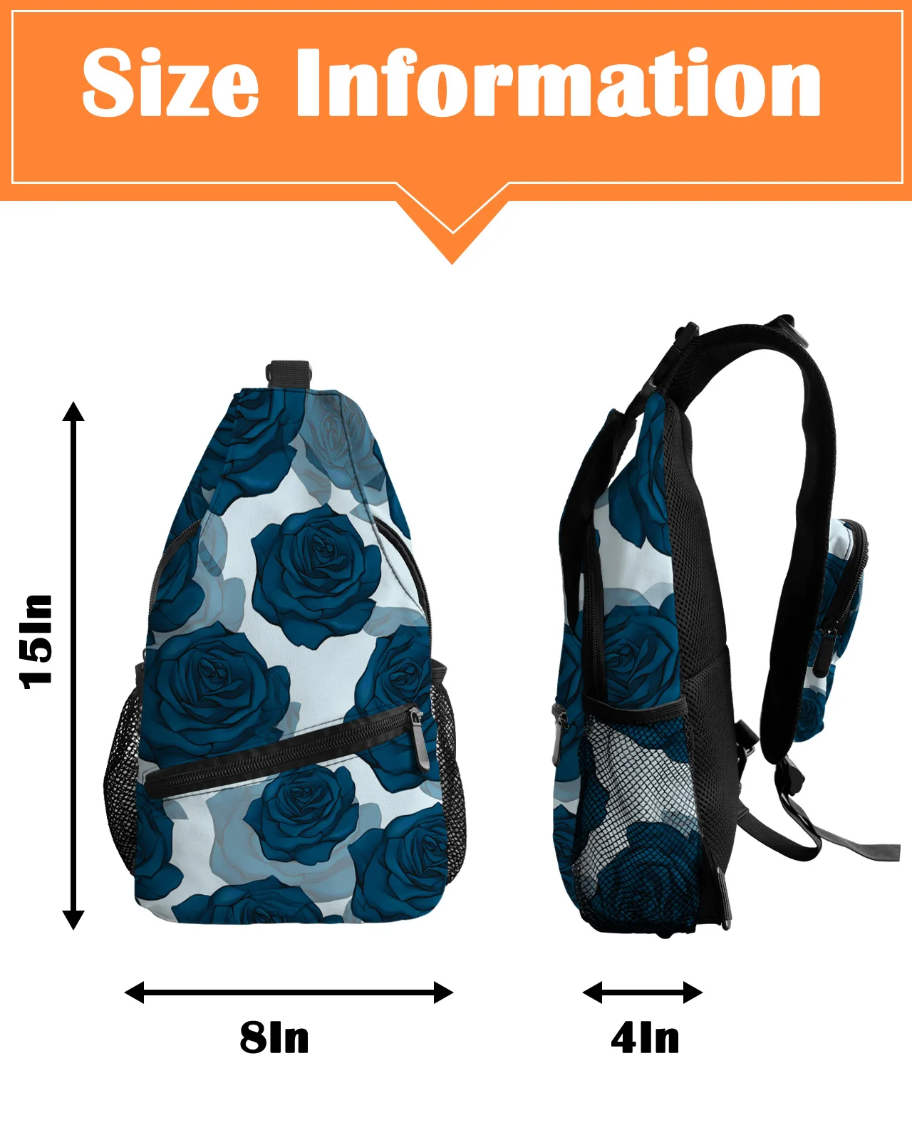 Bolso de pecho de Graffiti de Arte de flores para mujeres y hombres, bolsos de mensajero impermeables, bolso cruzado de un hombro, bolso deportivo de viaje femenino, azul