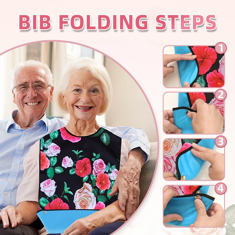Waterproof Bib for Middle-Aged - Printed Bibs Pack recension och pris