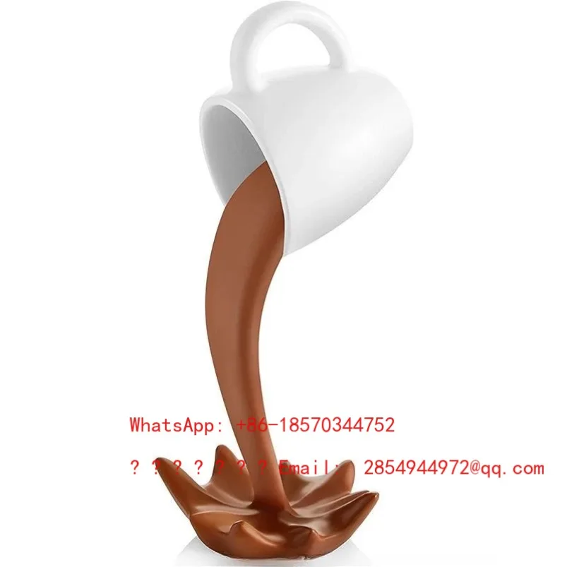 2026    Suspended Mug, Flowing Water, Coffee Cup, Home Decoration Ornament
