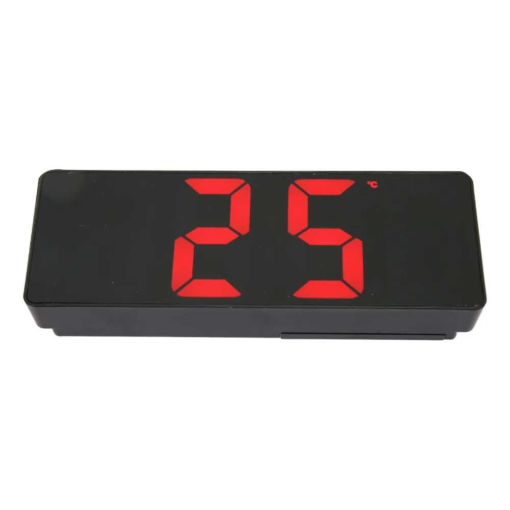 Temperature Display Digital Alarm Clock Mirror LED Display Adjustable Brightness LED Alarm Clock Electronic Desktop Clock
