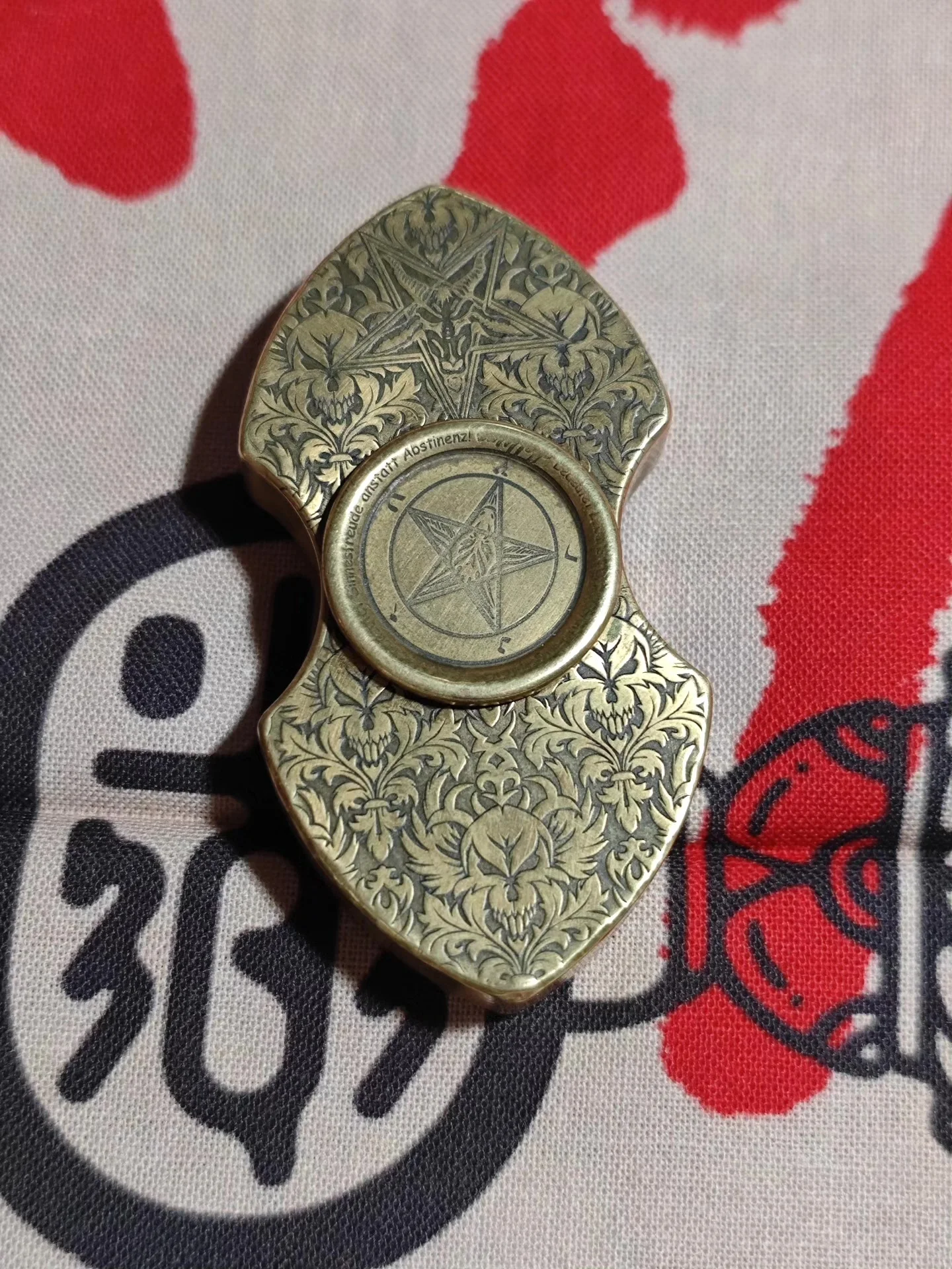 Used EDC Out of Print Condensed Time Handmade Custom Gyro Edc, Brass Material, Metal Decompression Toy