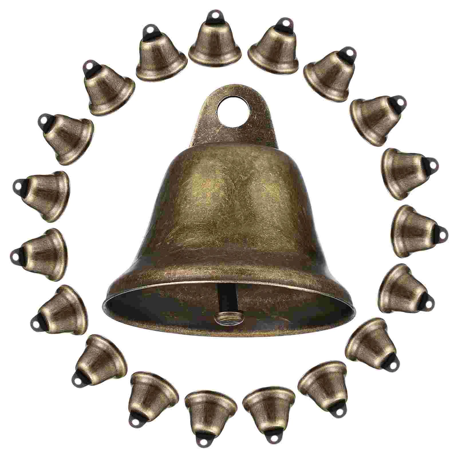 Supvox 20pcs 38mm Copper Bells Metal Hand Bells with Crisp Sound Bell Pendants for Party Decoration