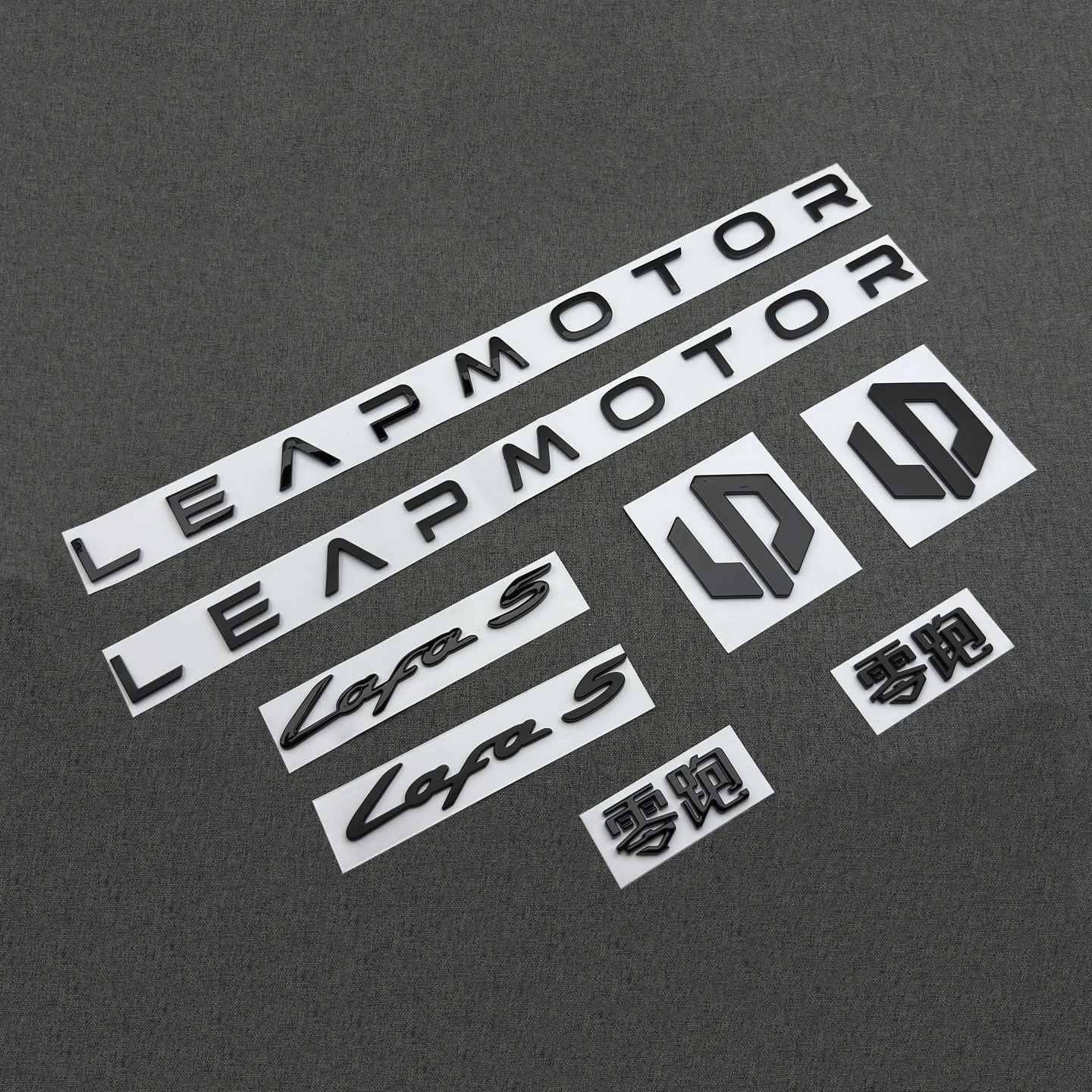3D ABS black Leapmotor Lafa5 C10 C01 C16 Logo Sticker Letter Badge Original Labels C11 A10 B10 Front Rear Trunk Sign Decorative
