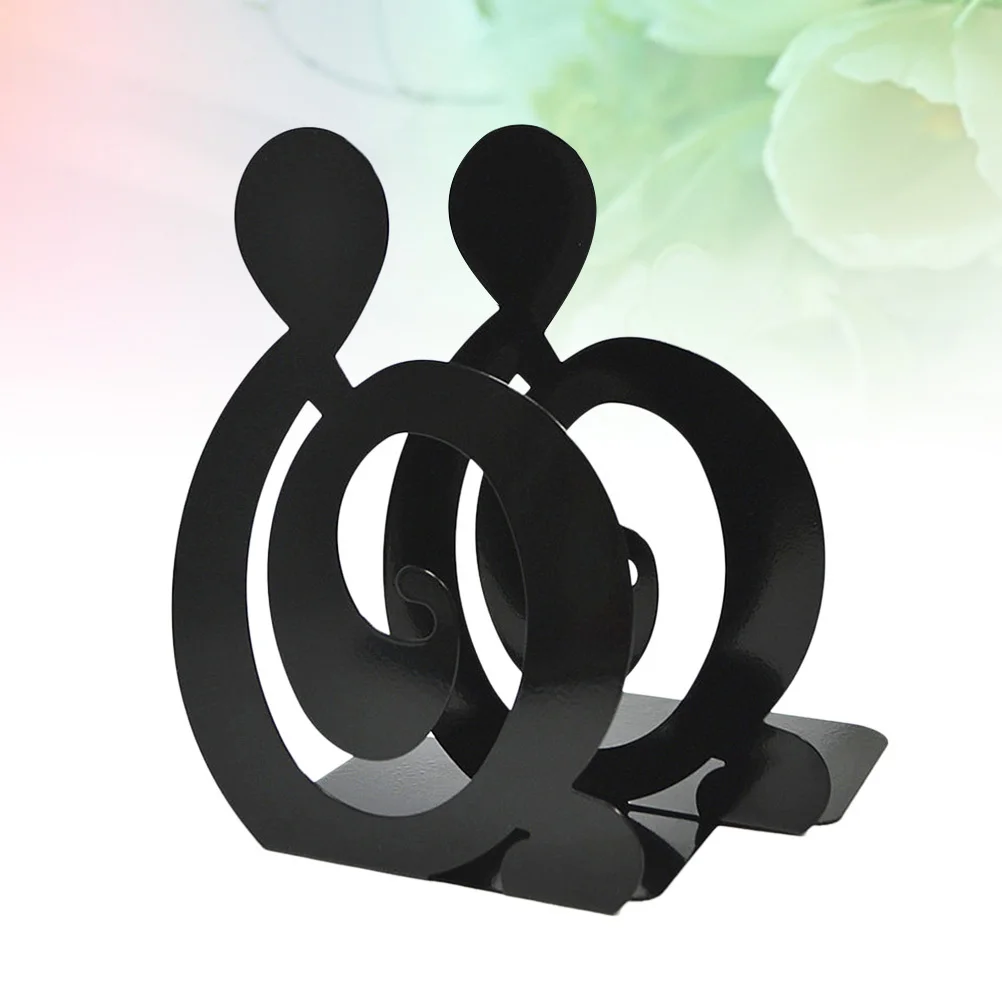 A Pair of Music Note Bookends Stylish Metal Design Non Skid Bottom for Books Magazines Shelves Home Office Use