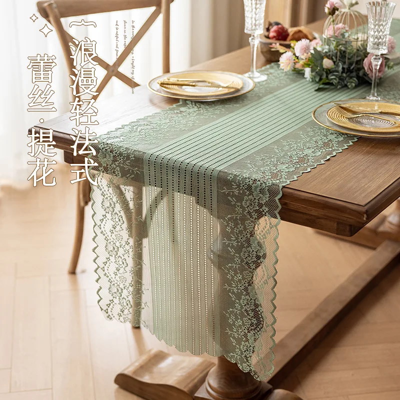 New French lace table flag hollow exquisite atmosphere placemat chest of drawers