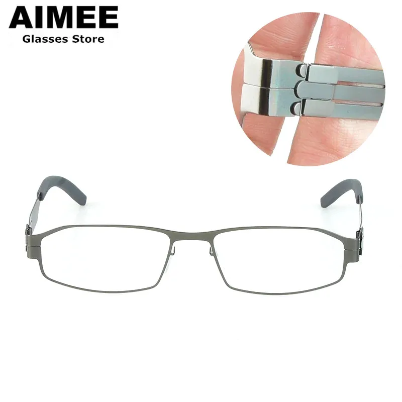 Germany Brand Irregular Square Ultra-Light Glasses Frame Men Women Optical Eyeglasses Designer Screwless Myopia Spectacle Frames