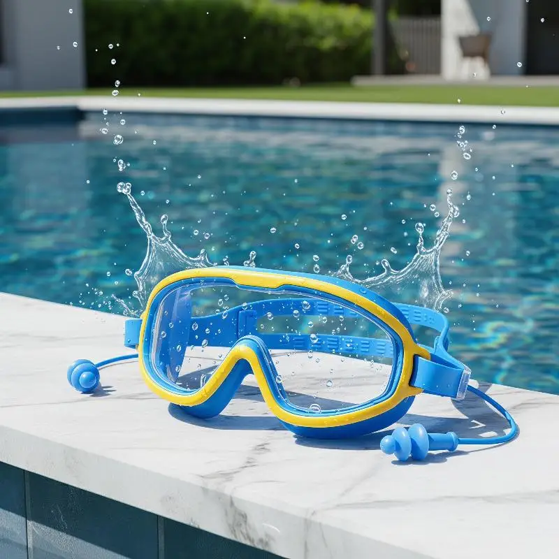 B*1PCS Kids Swimming Goggles Big Frame View Anti-fog Waterproof Children's Swim Goggles Boys And Girls Multi-color To Choose view 6