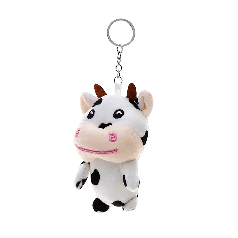 Cartoon Cute Cow Plush Toy Kawaii For Girls Cotton Animal Doll Filled Home Decoration Soft Animal Cattle Props Bag Pendant