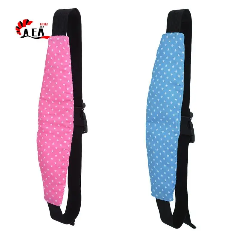 

AEA0-1Pcs Fixing Band Baby Kid Head Support Holder Star Print Sleeping Belt Car Seat Sleep Nap Holder Belt Baby Stroller Safety