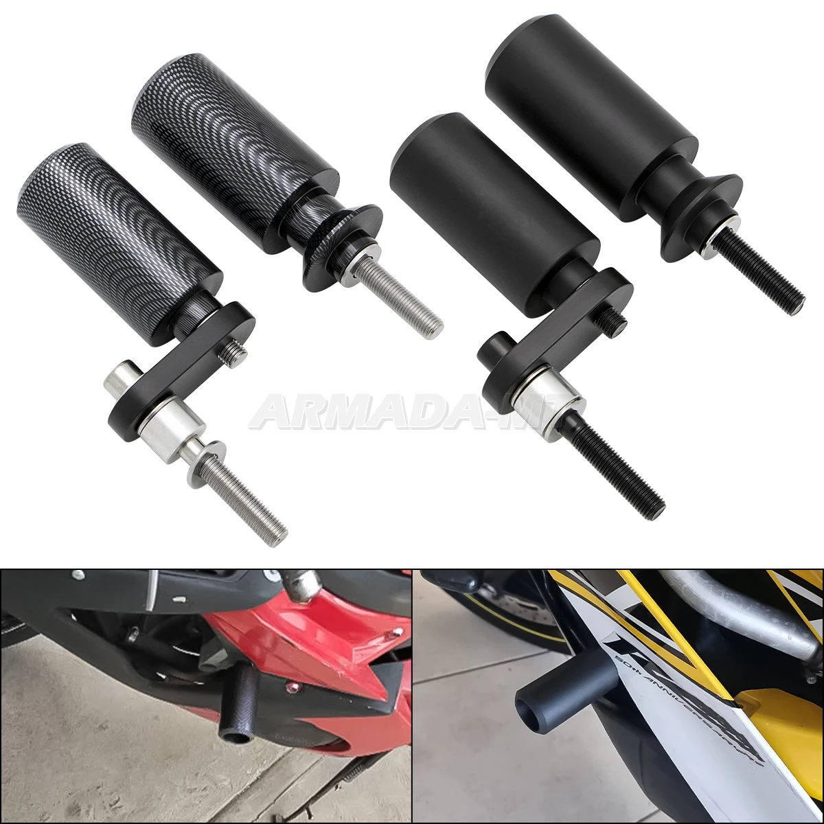For YAMAHA YZF-R6 YZFR6 YZF600 YZF 600 R6 2006-2007 Motorcycle Parts No Cut Frame Sliders Crash Falling Protection Pad Brand New
