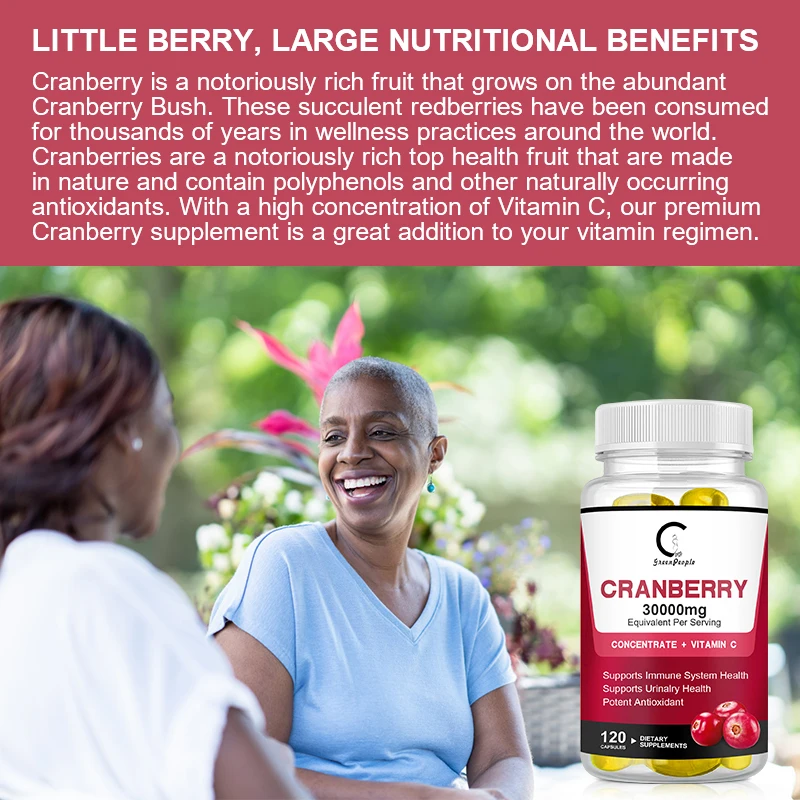 GPGP Greenpeople Natural Cranberry Capsule diuresis Urinary System/Bladder Dietary Supplement