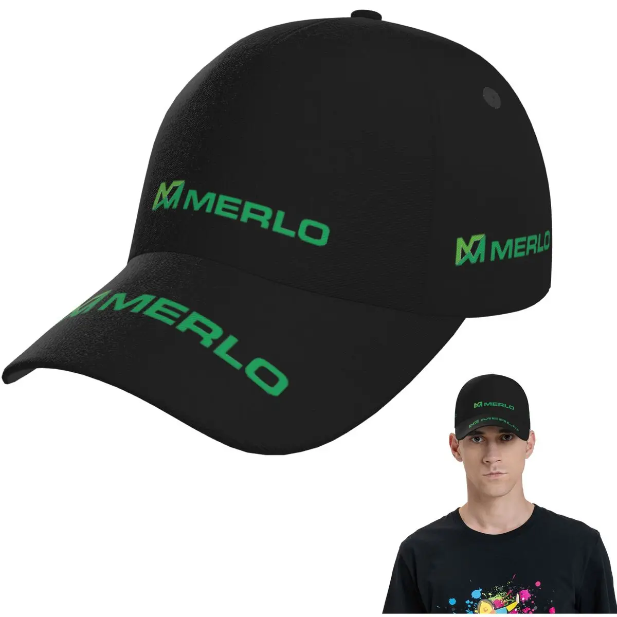 

Сетчатые бейсболки с логотипом Merlo, модные бейсболки Snapback, дышащие повседневные бейсболки, уличные унисекс