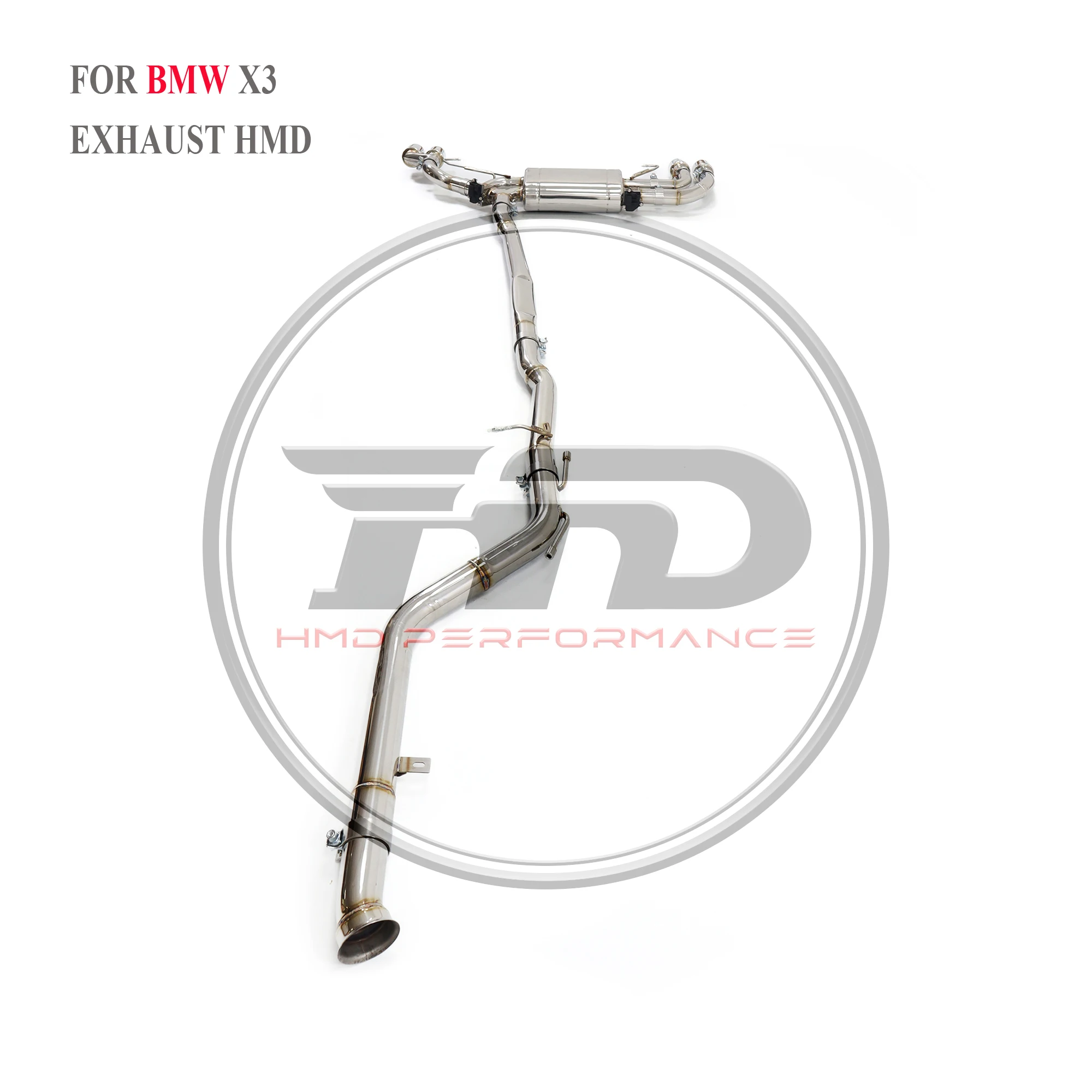 HMD Stainless Steel Exhaust System Performance Catback for BMW X3 alter X3M Auto Accesorios Electronic Valve Muffler