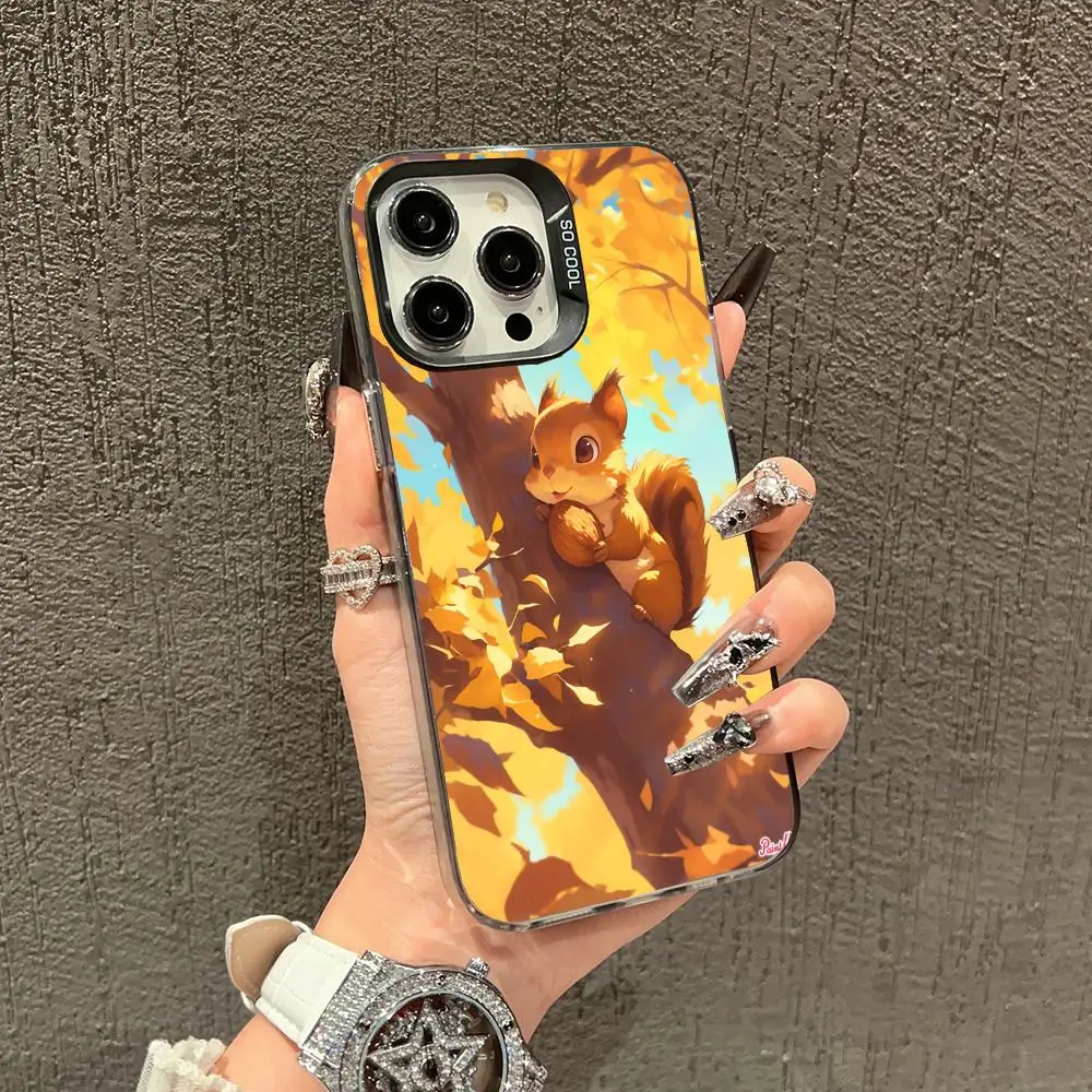 

This cute little squirrel phone case is suitable for iPhone 17 16 15 14 13 12 11Pro/Max/Plus anti drop and shockproof back cover