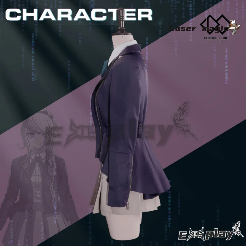 HUNDRED LINE -Last Defense Academy- Kirifuji Nozomi Cosplay Costume Halloween JK Uniform Coat Skirt Shirt Tie Campus Woman Set
