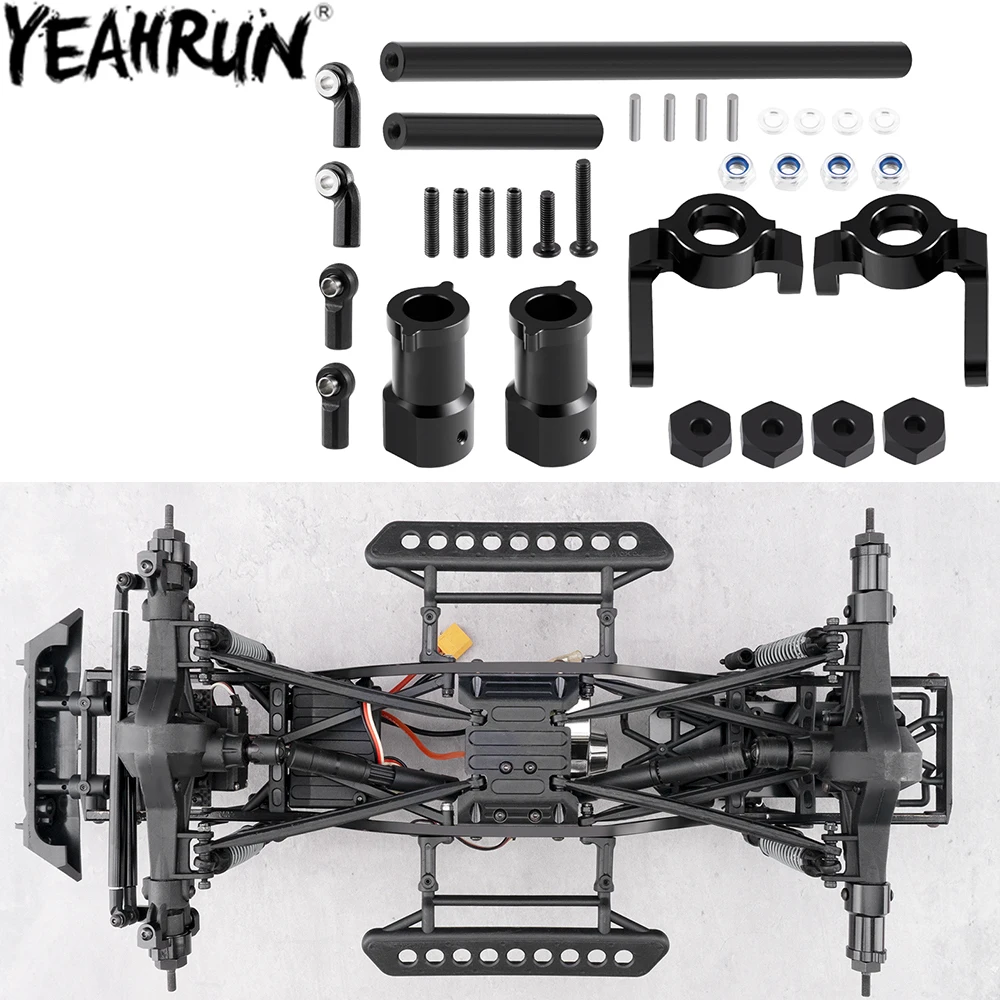 YEAHRUN Snow Track Wheels Tires Conversion Kit for 1/10 RC Rock Crawler Car Axial SCX10 Upgrade Modified Parts