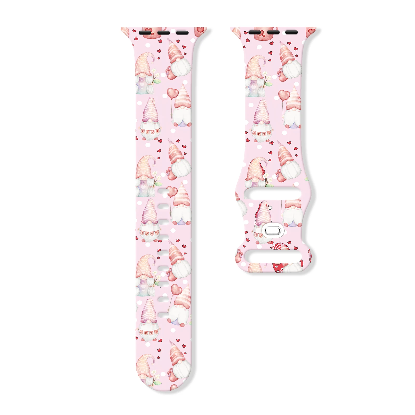 

Valentine's Day Dwarf Printed Strap for Apple Watch 11 10 9 Silicone Band Replaceable Bracelet for iWatch 46/44/42mm Watchband