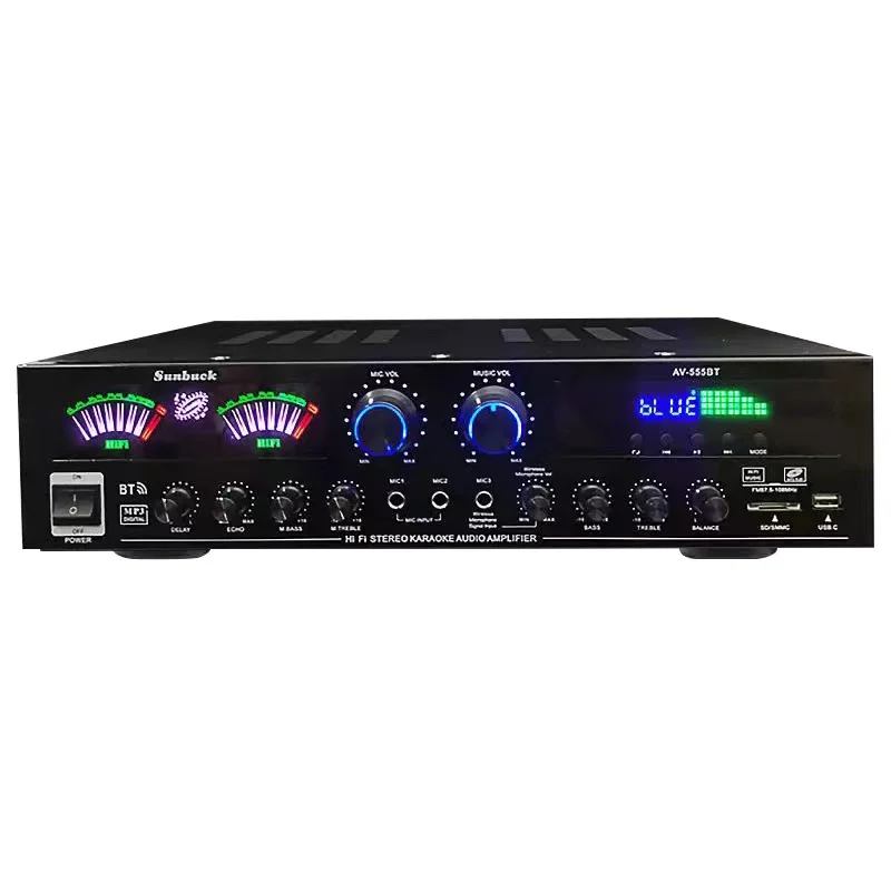 

5-Channel power amplifier household, high-power professional karaoke digital USB card Bluetooth subwoofer 5.1