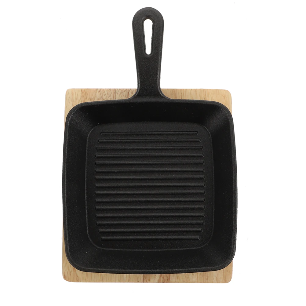 

Square Cast Frying Pan Non Stick Cooking Pans Square Flat Pan Easy Clean Teppanyaki BBQ Flat Skillet Kitchen Household