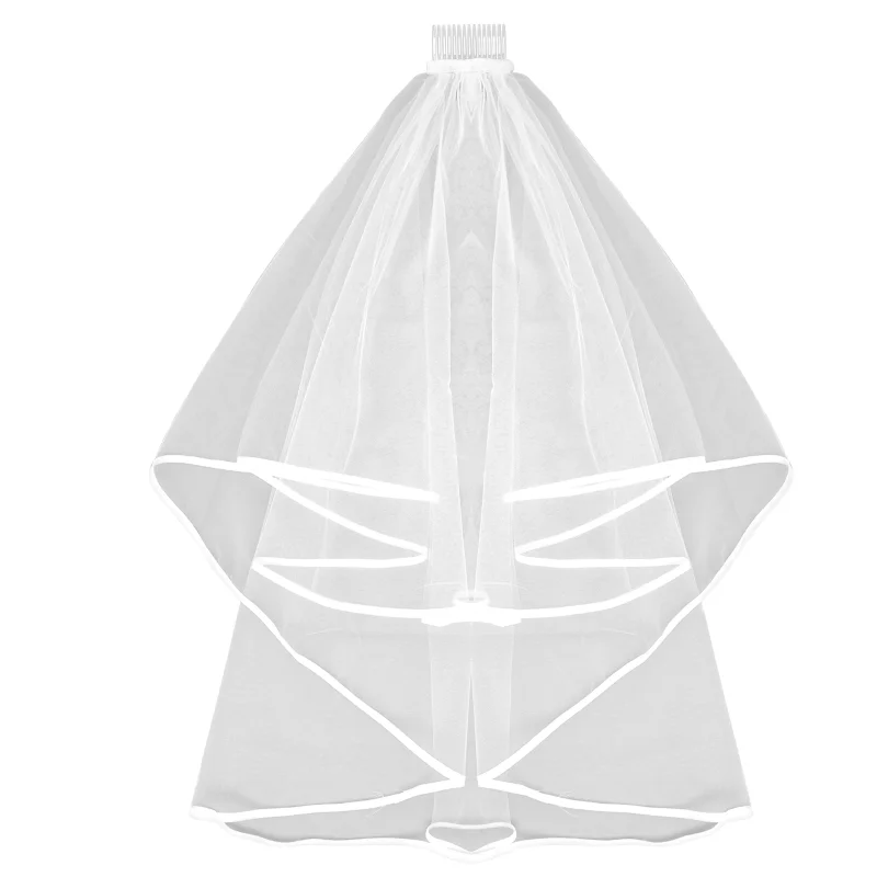 1pc fester Braut schleier mit Haarkamm minimalist ische elegante Kopf bedeckung dekorative Kleid Accessoires für die Hochzeit